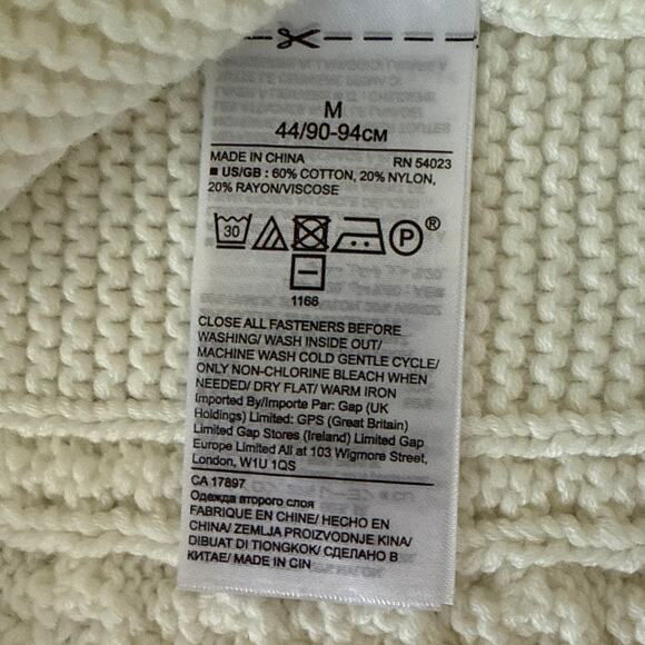 Banana Republic All Around Cable Knit Sweater Size Medium Pullover Heavy Knit - Picture 7 of 11